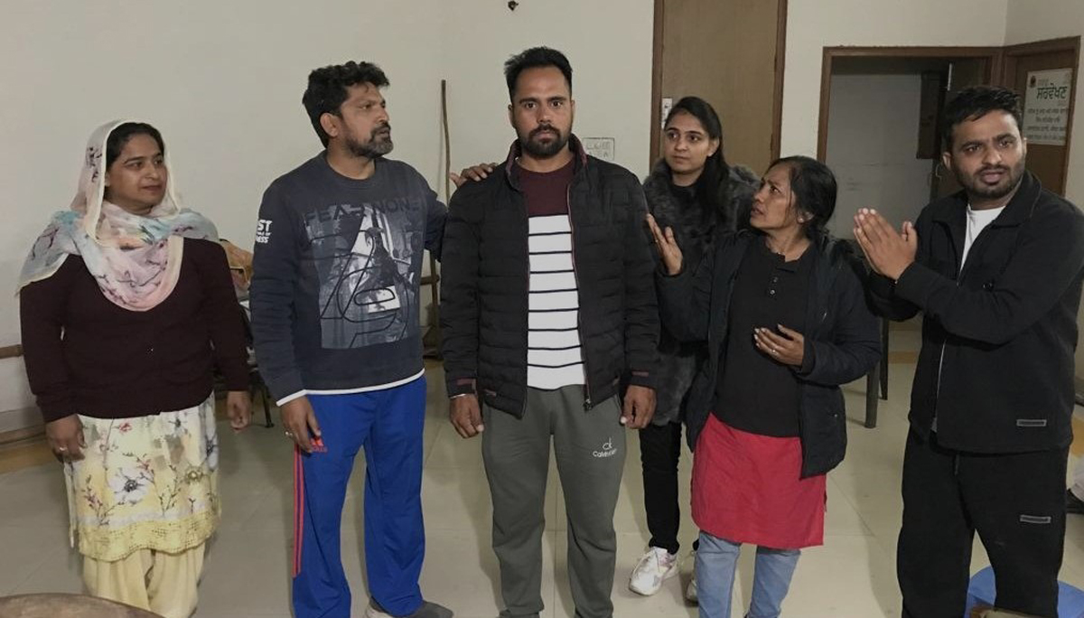 The rehearsal of Sanjeevan's play 'Jhaaz' is in full swing